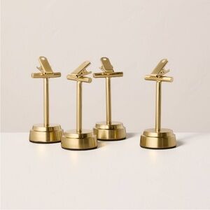 Brass Clip Place Card Holders Antique Finish (Set of 4) - Hearth & Hand